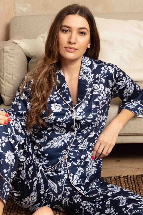 Midnight Fern 100% Cotton Fleece PJ Set